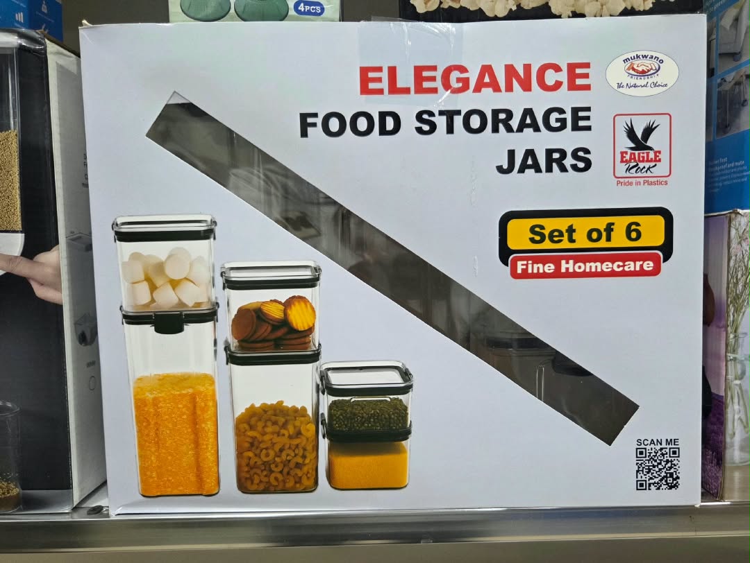 A Set of 6 Elegance Food Storage Jars