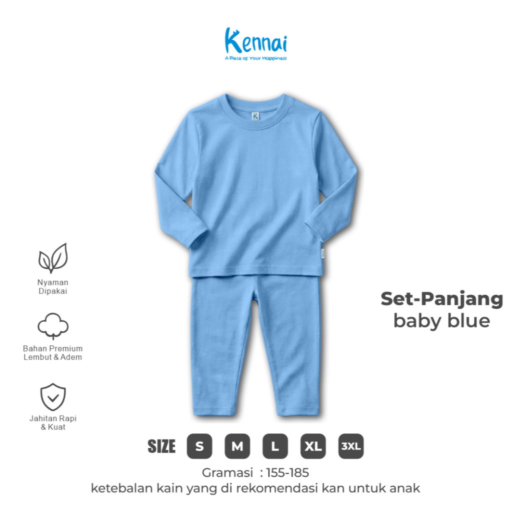 SETELAN PANJANG POLOS BABY BLUE