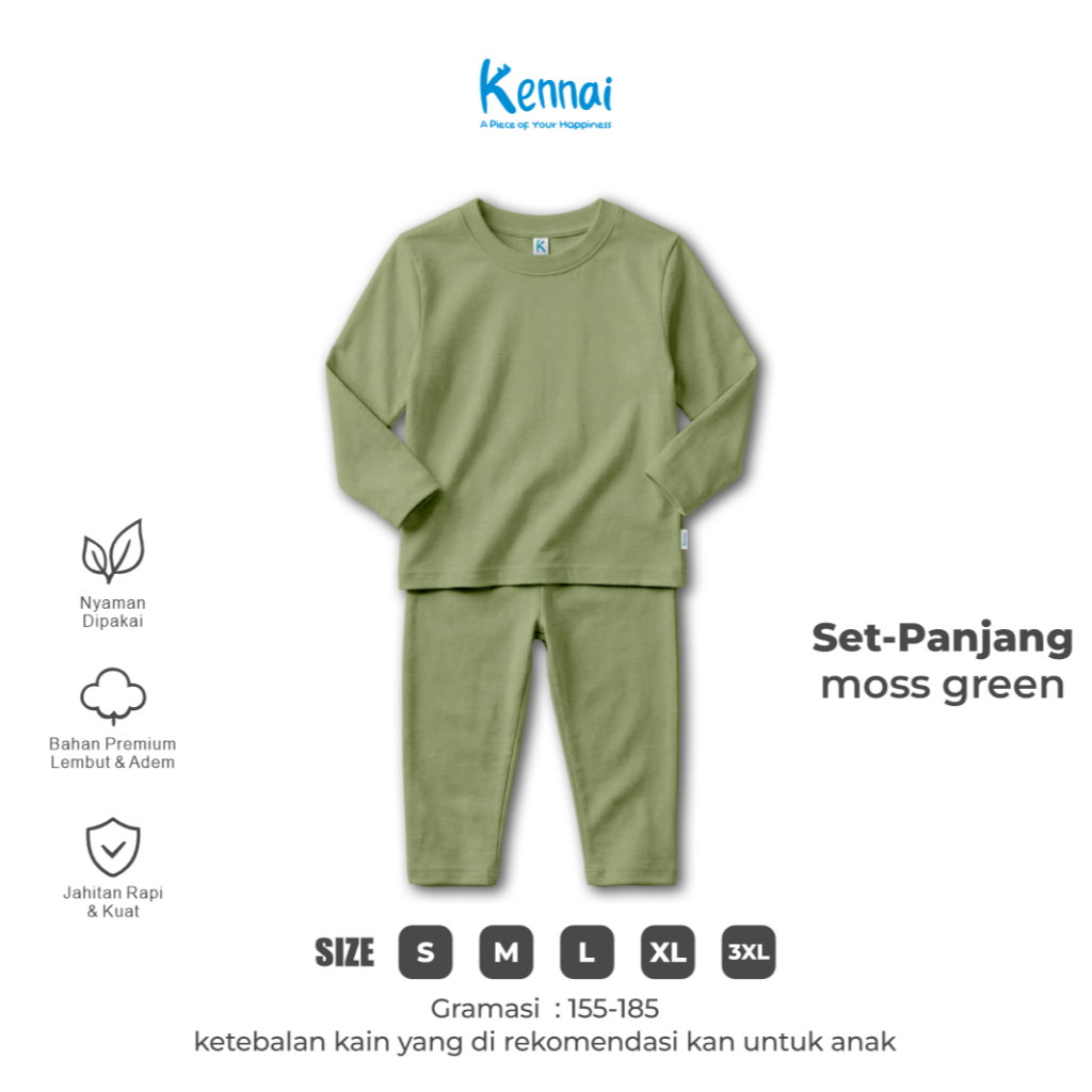 SETELAN PANJANG POLOS MOSS GREEN