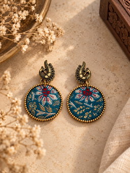 Mayura Teal Earrings