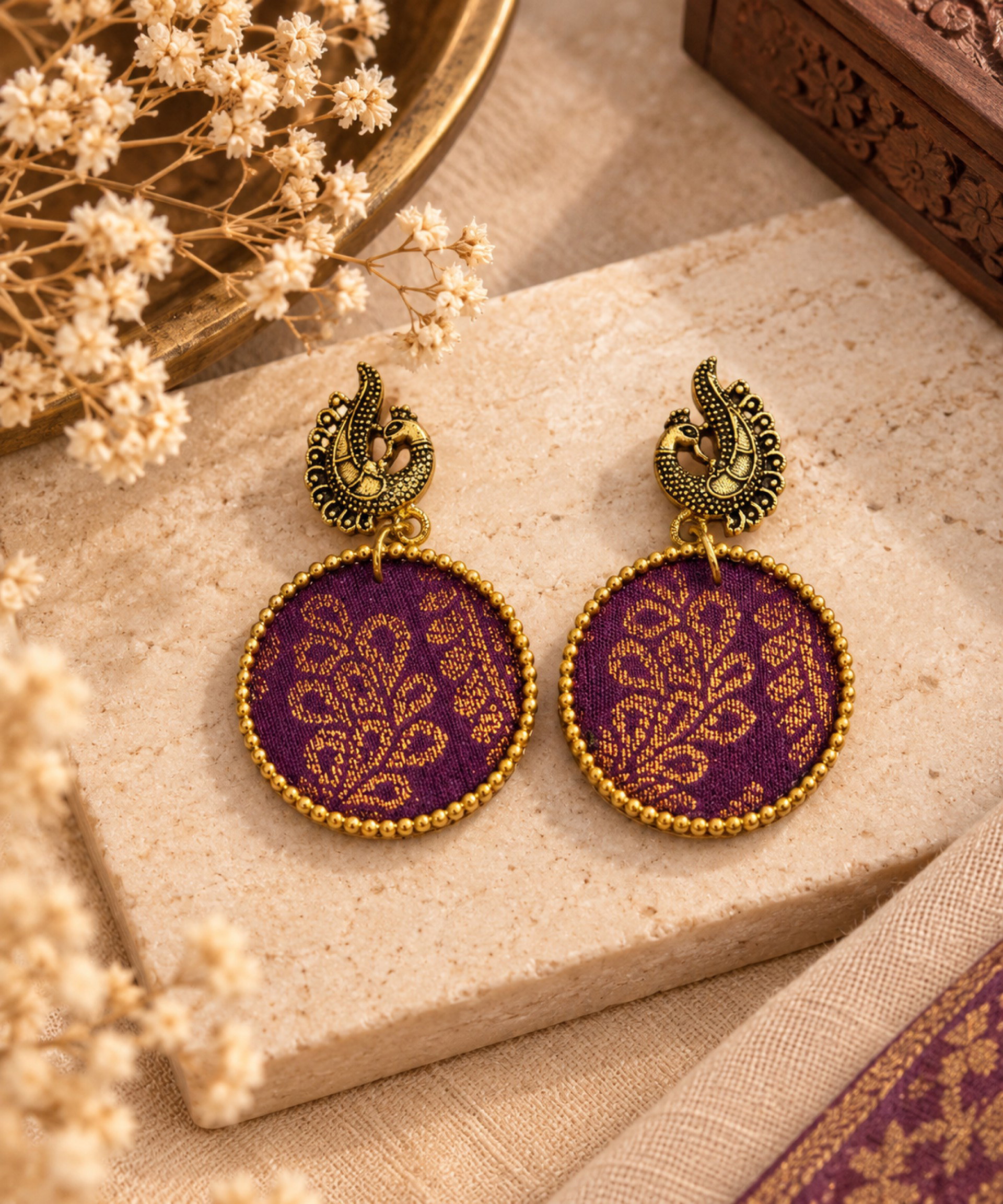 Jamuni Mayura Earrings 💜_0
