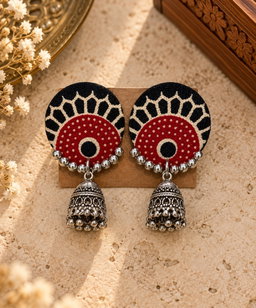 Laal Chakra Jhumkas ❤️🖤