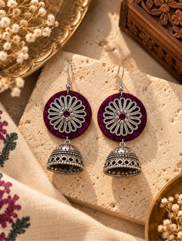 Gulabi Phool Jhumkas