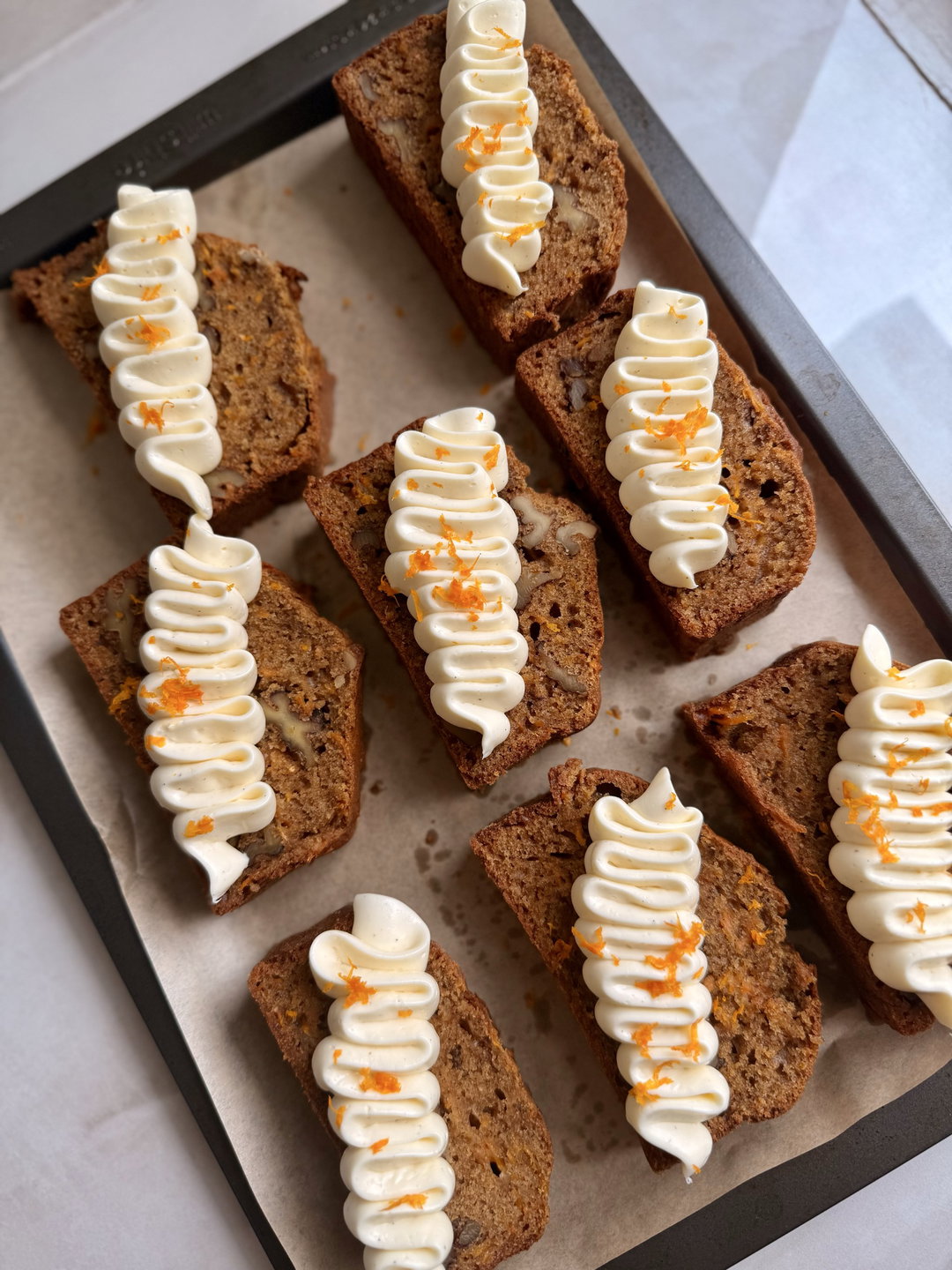 Walnut Carrot Cake with Vanilla Cream Cheese frosting