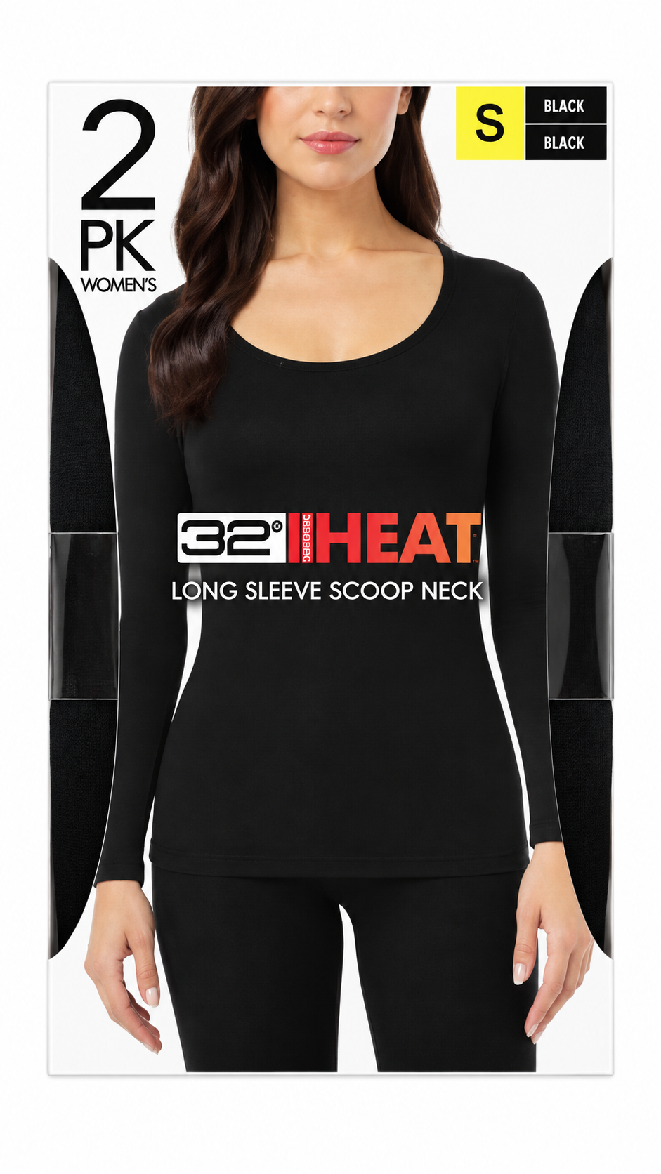 32 Degree- 2 Pack Women’s Heat Long Sleeve scoop neck_4