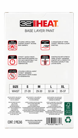 32° HEAT Base Layer Pant – 2 Pack