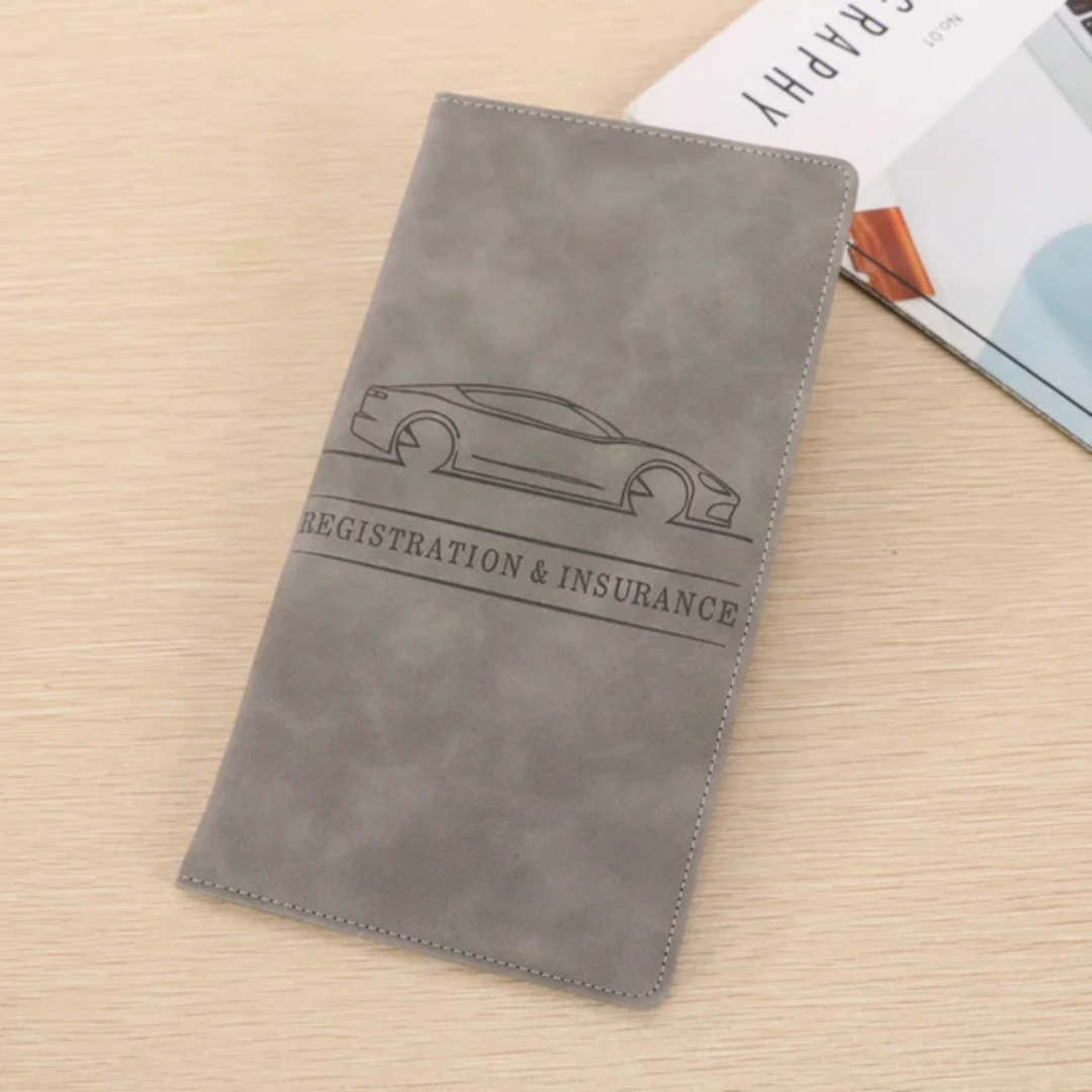 PORTE DOCUMENT POUR VÉHICULE RECT GRIS