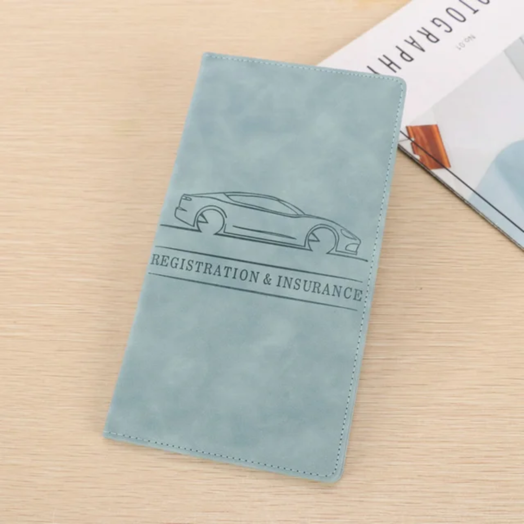PORTE DOCUMENT POUR VÉHICULE RECT BLEU CIEL