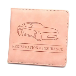 PORTE DOCUMENT POUR VÉHICULE CARRÉ ROSE 