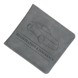 PORTE DOCUMENT POUR VÉHICULE CARRÉ GRIS