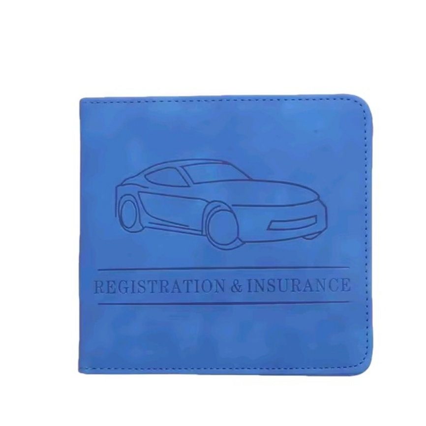 PORTE DOCUMENT POUR VÉHICULE CARRÉ BLEU MARINE 