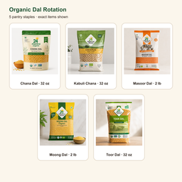 Organic Dal Rotation — 5 Pantry Staples