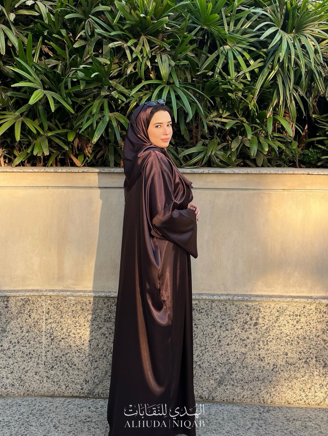 Brown Satin Abaya