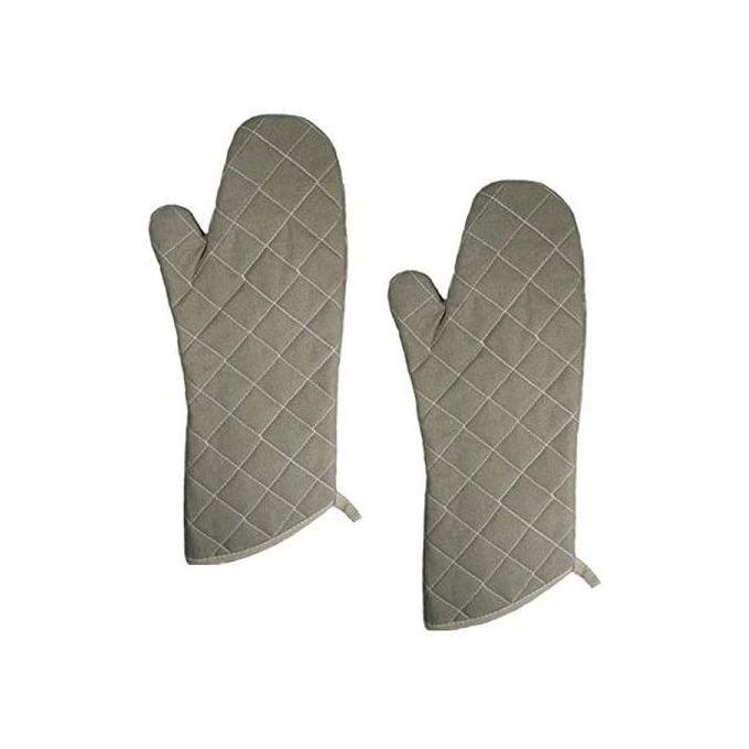 Heat-Resistant Quilted Oven Mitts Pair gloves