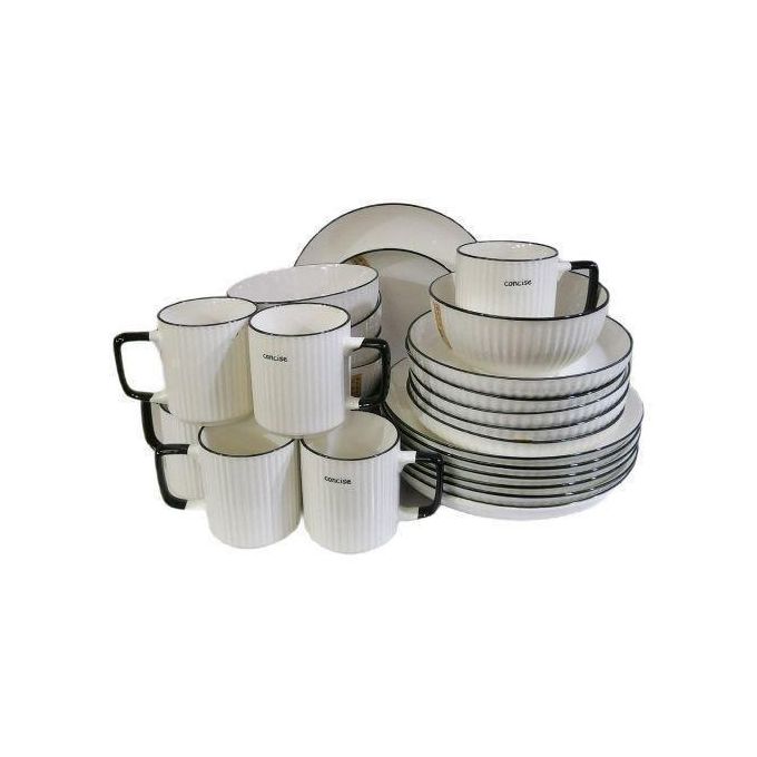 concise Ceramic Dinnerware & Mug Set_0