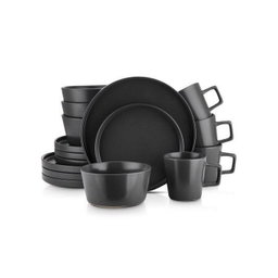 Matte Black Ceramic Dinnerware Set