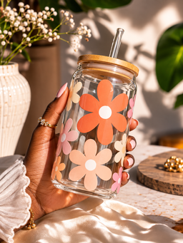 VERRE MOTIF FLEUR