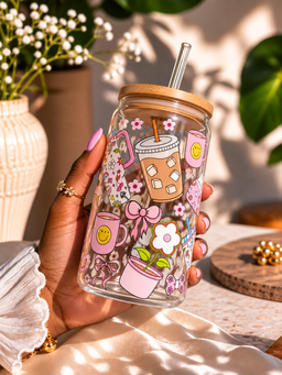 VERRE MOTIF GOURDE