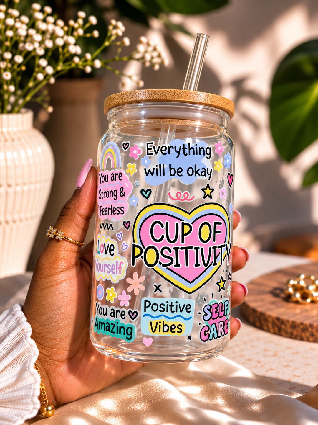 VERRE MOTIF CUP POSITIF
