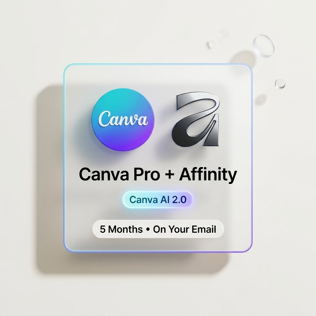 Canva PRO + AFFINITY + Canva AI 2.0  (5 month)  - تفعيل علي الحساب الشخصي