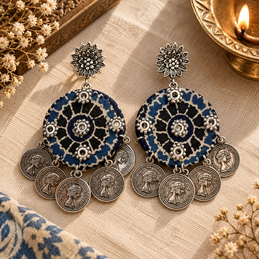 Neel Rani Coin Earrings ππͺ