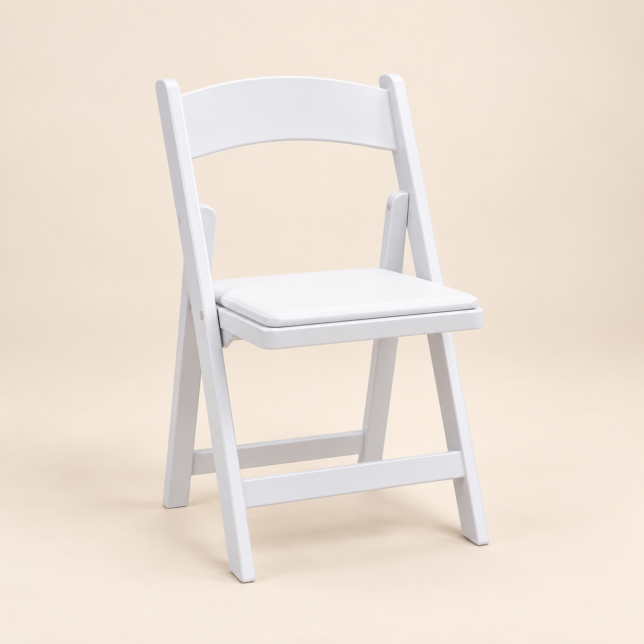 White Folding Chair With Cushions_0