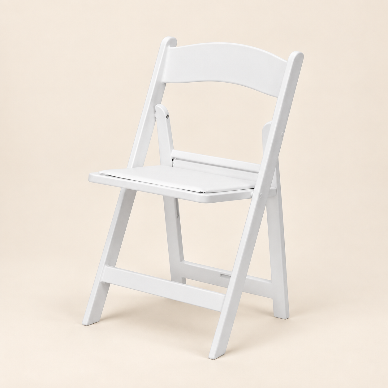 White Folding Chair With Cushions_1
