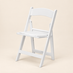 White Folding Chair With Cushions