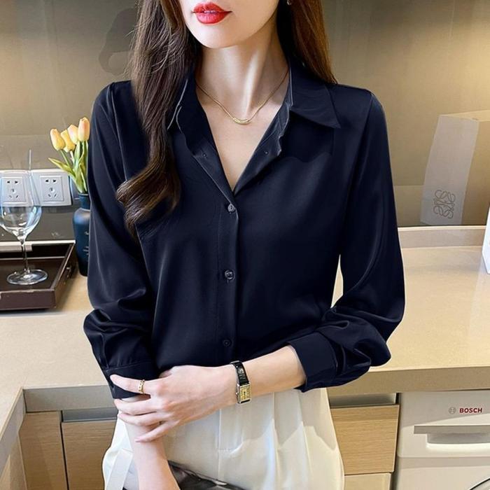 Kemeja Polos Wanita Korean Style_1