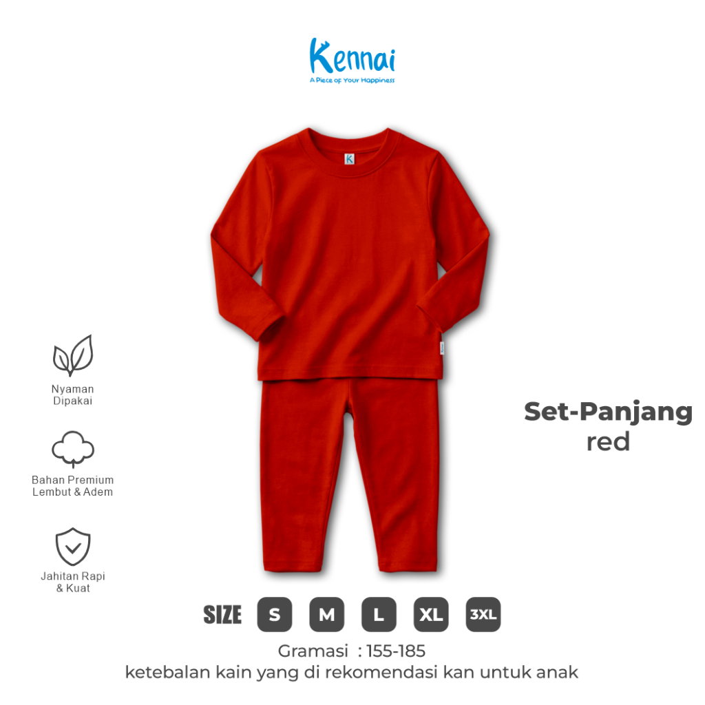 SETELAN PANJANG POLOS RED