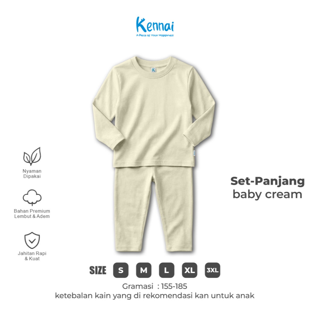 SETELAN PANJANG POLOS BABY CREAM