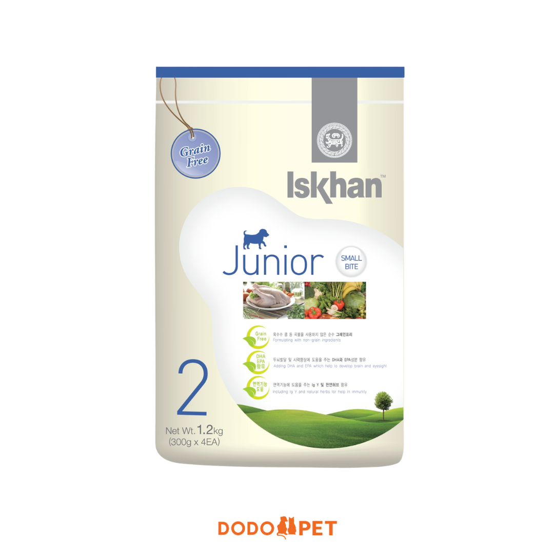 Iskhan Junior 2 Grain Free Dry Dog Food (Small Bite) - 1.2kg