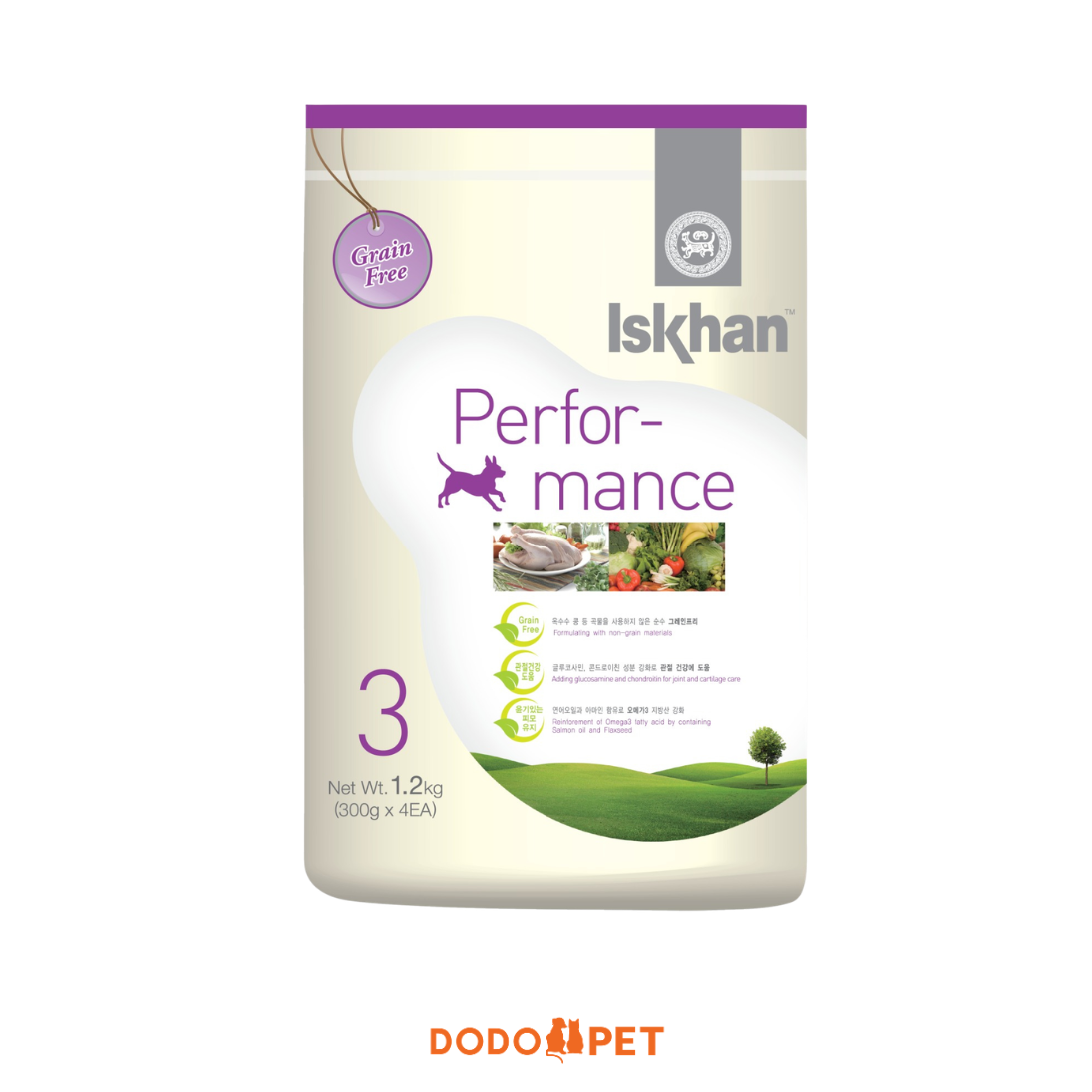Iskhan Performance 3 Grain Free Dry Dog Food - 1.2kg_0