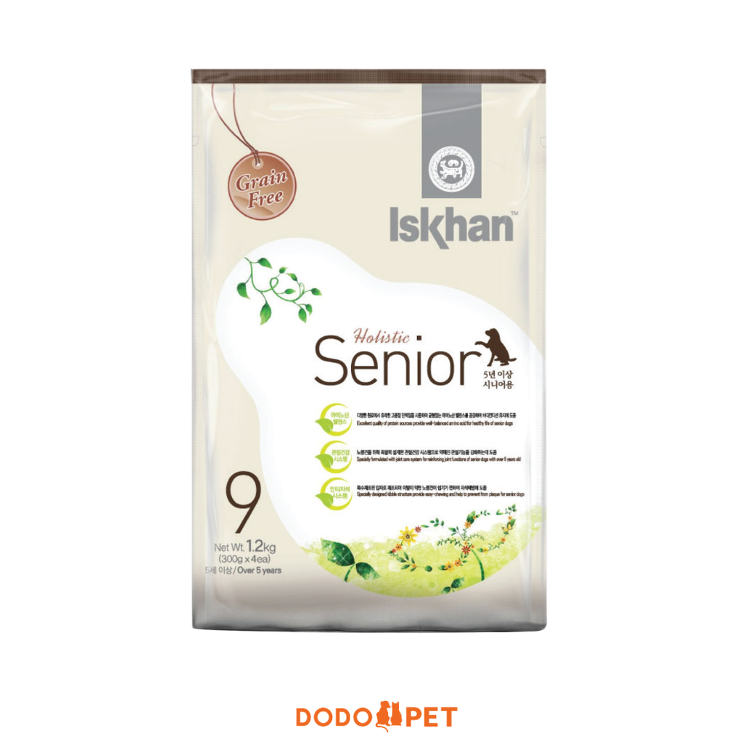 Iskhan Holistic Senior 9 Grain Free Dry Dog Food - 1.2kg