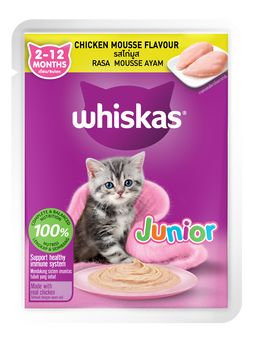 Whiskas Mousse Wet Cat Food Pouch - 80g
