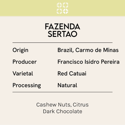 Brazil Fazenda Sertao (Espresso) - 200g