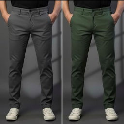 PAKET 2 Celana Panjang Pria - SIZE 27/44 Slimfit Hitam Tebal Formal Kerja Stretch Cowok Karet Chino Kantor