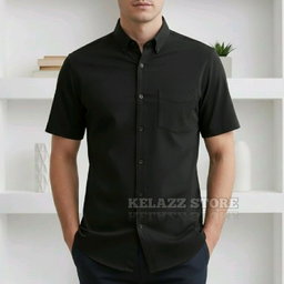 Kemeja Polos Sage Green Pria Lengan