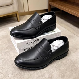 Sepatu Pria Loafers BLACK Karet