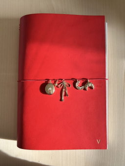 Red leather journal