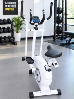 A 2 in 1 elliptical trainer and exercise bike