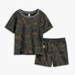 SETELAN PENDEK DINO LINE OLD GREY