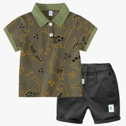 SETELAN WANGKI X CHINO DINO LINE MOSS GREEN