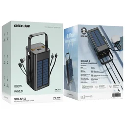 Green lion solar X 80000mAh power Bank PD 20w-Black