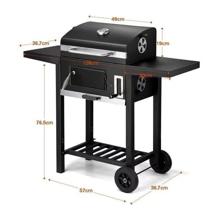 Freestanding charcoal barbecue grill 