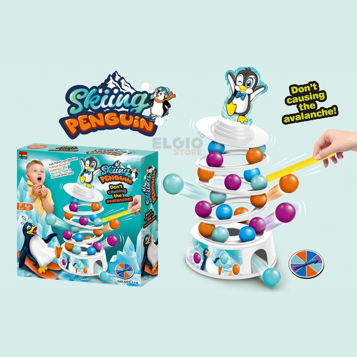 Skiing Penguin  Balance Tower Game