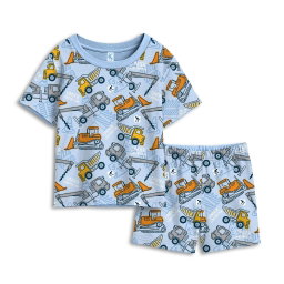 SETELAN PENDEK EXCAVATOR BABY BLUE