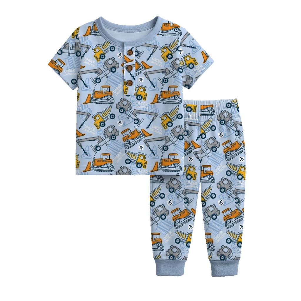 SETELAN ELLIE EXCAVATOR BABY BLUE