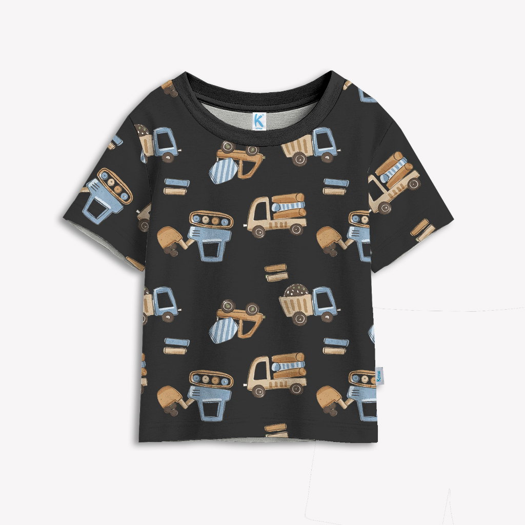 KAOS ATASAN TRUCK AND DIGGER BLACK