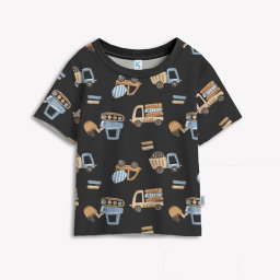 KAOS ATASAN TRUCK AND DIGGER BLACK